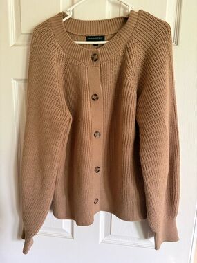 Banana Republic Women's Button-Front Knit Cardigan - Camel Brown